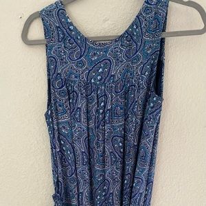 Blue paisley dress from Gap size small